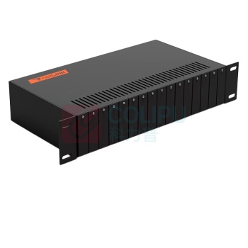 netLINK 光纤收发器机架 HTB-16AC/D 规格:488×230×90mm (黑色)