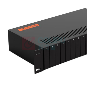 netLINK 光纤收发器机架 HTB-16AC/D 规格:488×230×90mm (黑色)