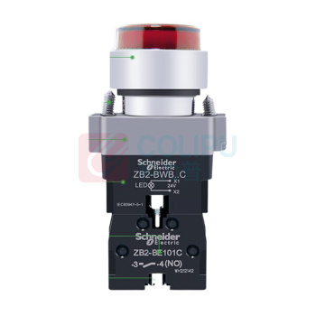 施耐德 Schneider 按钮开关 XB2BW36B1C 22mm金属 指示灯 AC/DC24V (红色)