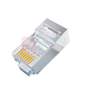 舜普 SP 水晶头 SPJ6-RJ45-100 六类屏蔽 (透明色) 100个/包