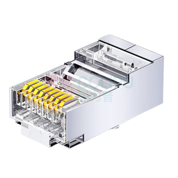 舜普 SP 水晶头 SPJ6-RJ45-100 六类屏蔽 (透明色) 100个/包