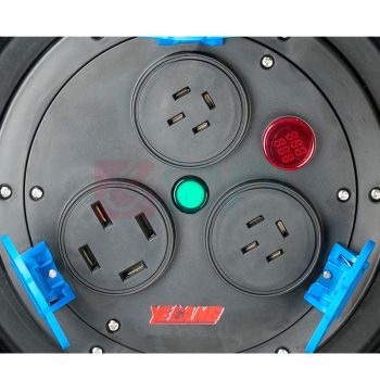 野狼 YELANG 工业款移动电缆盘 YLN241015 3x2.5+1mm²/50米/400V/25A+16A×2四芯三火一地