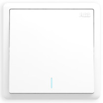 ABB 开关面板 一开单控单开单控开关 86型带荧光一位开关 远致系列 白色 AO101