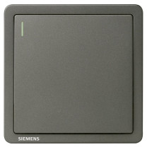 西门子 SIEMENS 开关插座 一开单控带荧光开关面板 致典金属黑 烟金灰 5TA14143NC06 5TA14123NC05/5TA14123NC06