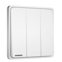 西门子 SIEMENS 开关插座 三开双控开关面板 灵蕴辰曦白 5TA12333NC01