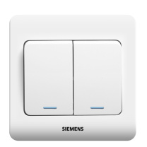 西门子 SIEMENS 开关插座 二开单控面板 86型暗装面板 远景雅白色 5TA02111CC1