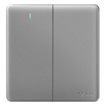 公牛 BULL 墙壁开关 G28系列 二位单控带荧光开关 86型面板G28K211C 星空灰 暗装 12001185