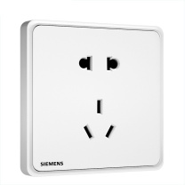 西门子 SIEMENS 开关插座 10A五孔电源插座 86型暗装插座面板 灵蕴辰曦白 5UB12143NC01