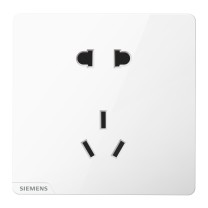 西门子 SIEMENS 开关插座面板 10A正五孔插座 86型暗装插座 皓彩雅白 5UB26141NC011P