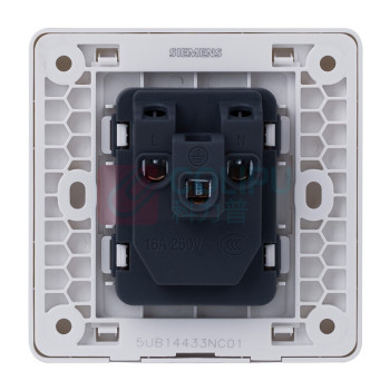 西门子 SIEMENS 开关插座 16A三孔插座面板致典 空调热水器适用 雅白色 5UB14433NC01