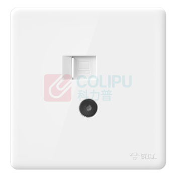 公牛 BULL 墙壁插座 G28系列 二位电脑带电视打线型六类插座 86型面板G28T223B 星空灰 暗装 12201127