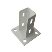 迈恻亦 安装地脚座 3030 材料铁喷塑 100mm*100mm底座 固定打孔直径14mm (灰白色)