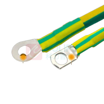 图形 成品接地线 E300 规格:6平方,单根长度:300mm,孔径:5mm,