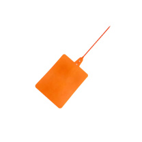 罗德力 彩色物流挂牌封条扎带标牌塑料封条 80*100mm 1000条/组 (橙色)