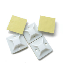 安赛瑞 自粘式配线固定座 26260 PE 30×30mm (白色黄胶) 500只/包