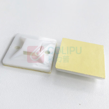 安赛瑞 自粘式配线固定座 26261 PE 40×40mm (白色黄胶) 250只/包
