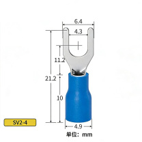 RONGSTO SV接线端子 SV2-4 SV叉型 (红,蓝,黑,黄颜色随机) 铜芯镀锡