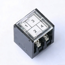优企 接线端子 2*2P 间距7.62mm 高低错位栅栏式带盖