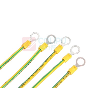 沃尔核材 法兰静电跨接线 Φ14×300 \UT6-14 横截面积6mm² 线鼻黄铜镀镍