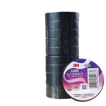 3M PVC电工胶布无铅 18mm*20m*0.15mm 1600# 600V 防潮耐酸碱 (黑色) 10卷起订