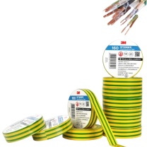 3M PVC电气绝缘胶布 160# 18mm*20m (黄绿) 10卷/筒