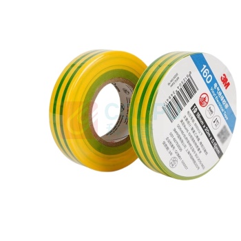 3M PVC电气绝缘胶布 160# 18mm*20m (黄绿) 10卷/筒