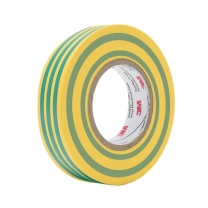 3M PVC电气绝缘胶带-普通型 1600# 18mm×20m×0.15mm/卷 (黄绿色)