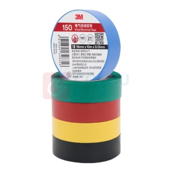 3M 电工绝缘胶带 150# 18mm*0.13mm*10m/卷 (黄、绿、红、黑)