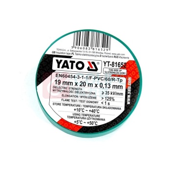 易尔拓 YATO 绿色电工绝缘胶带 YT-81652 19MM*20M