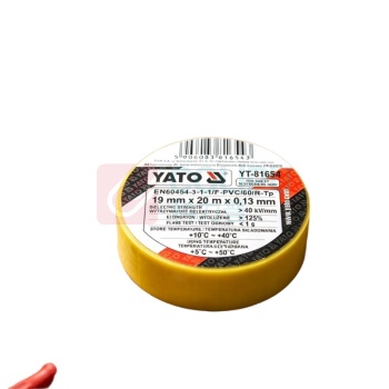 易尔拓 YATO 黄色电工绝缘胶带 YT-81654 19MM*20M