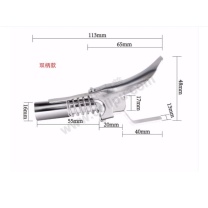 谦华智科 CHAHIGER TECHNOLOGY 不锈钢锁钳式高压黄油嘴头扣式黄油枪 一代锁钳式套装(英文) 银色