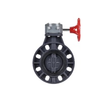 三佑 UPVC手柄蝶阀化工耐酸碱 DN125(内径140mm) 8孔 PN16
