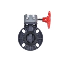 三佑 UPVC手柄蝶阀化工耐酸碱 DN65(内径75mm) 4孔 PN16