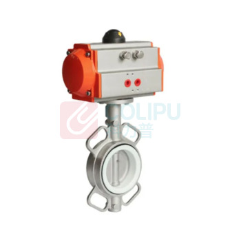 加能 不锈钢对夹气动蝶阀 D671X-16P-DN600 DN600 双作用 开关型 24V/220V 含三联件 80℃运费另议