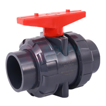 三佑 双活接球阀 DN15 20mm (深灰色) UPVC给排水管配件阀门开关 【国标化工级/EPDM密封】 隔离光线耐酸碱