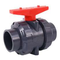 三佑 双活接球阀 DN15 20mm (深灰色) UPVC给排水管配件阀门开关 【国标化工级/EPDM密封】 隔离光线耐酸碱