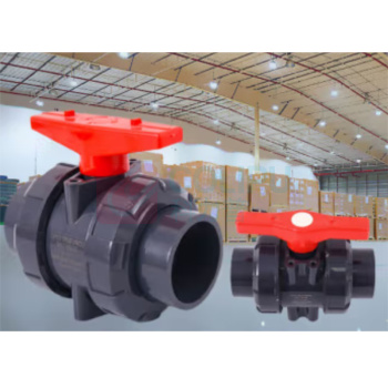 三佑 双活接球阀 DN15 20mm (深灰色) UPVC给排水管配件阀门开关 【国标化工级/EPDM密封】 隔离光线耐酸碱