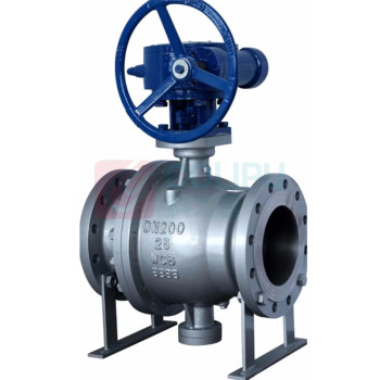 加能 WCB软密封涡轮 固定球阀 Q347F-16C-DN150 DN150 法兰连接接口 公称压力16bar 温度80℃运费另议