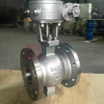 加能 CF8不锈钢硬密封偏心半球阀 PQ340W-16P-DN350 每只球阀带金属缠绕垫垫6个 上装式 L:430mm 12孔运费另议