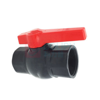 润宏工品 UPVC丝口球阀 DN40 φ50 (黑红色)