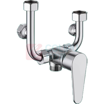 莱尔诗丹 电热水器混水阀 LD5223 U型阀 电热水器混水阀304不锈钢花洒开关冷热U型阀明装淋浴龙头