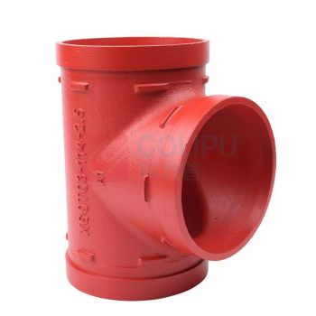 荃玟 QM 等径三通_铸铁_沟槽式 DN200 2根起订