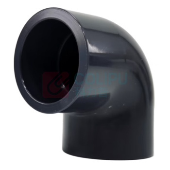 三佑 UPVC给排水管直角弯头90° DN50 【国标工业级弯头 / 耐酸碱】 (深灰色)