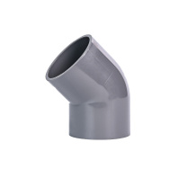 福昀 UPVC给水配件 45度弯头 国标浅灰色 PN10 DN40=50mm 起订25发货