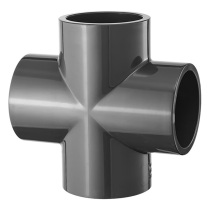 有豫 工业用PVC-U管正四通 粘接承插 dn90 PN16/GB/T4219.2 起订量50个