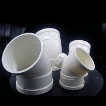 逸达尚 PVC 45度直弯头排水管检查口下水管配件 82046 国标加厚125mm
