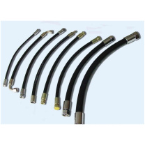 派克 PARKER 溢流回油软管 R021-25-F3A1-550 介质 YH-15 通径 DN19 耐压 10MPa 长度 550mm 接头螺纹弯头端 SAE 法兰连接 A20-3(JB/ZQ4187-2006) 一端 螺纹 M36X2 (本色)