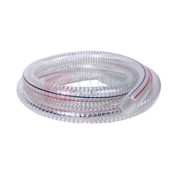 米星 PVC钢丝增强管 可定制 38mm×3mm×1m 透明 软PVC+钢丝增强 承压0~5bar (默认发整根) 1米