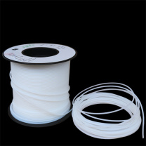 优企 铁氟龙管150V PTFE管 四氟毛细管 L型 3.76*4.16mm 1米 (半透明)