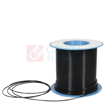 优企 耐高温铁氟龙管150V 四氟毛细管PTFE材质 3.38*3.78MM 1米 (黑色)